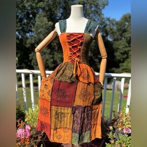 Patchwork Bohemian Dress